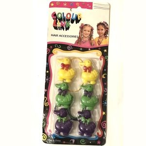 Vintage 80s 90s Girl Hair Accessories Duck Bands